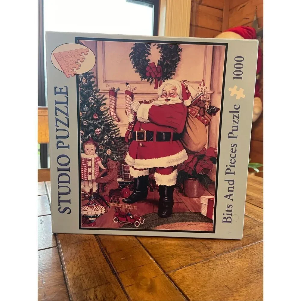 Bits and Pieces 1000 Puzzle Santa ~ And I Never Get Tired